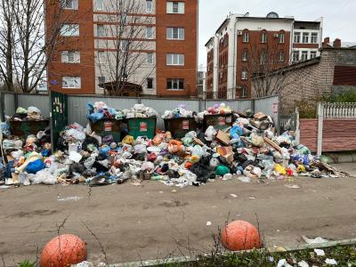 Двор на улице Семинарской в Рязани зарастает мусором