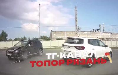 В Рыбном жёстко столкнулись две иномарки