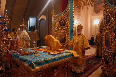 Архиепископ Рязанский и Касимовский освятил главный придел собора Казанской иконы Божией Матери
