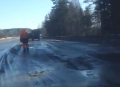 Автолюбитель пожаловался на ремонт трассы Рязань–Солотча