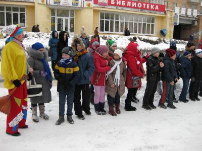Рязанские школьники порезвились на Масленице