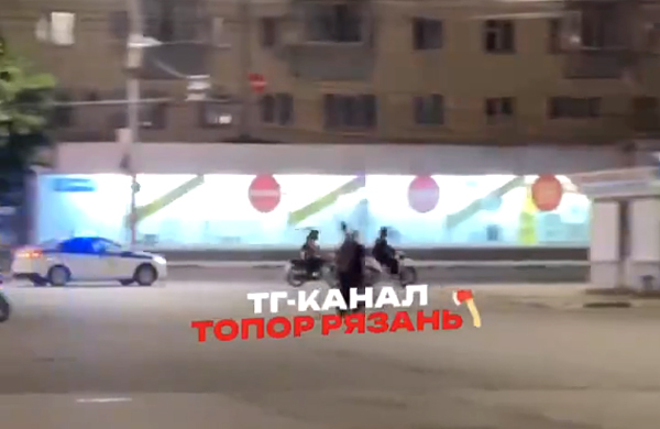 В Рязани сняли погоню полиции за питбайкерами
