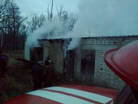 На пожаре в Спасском районе пострадал человек