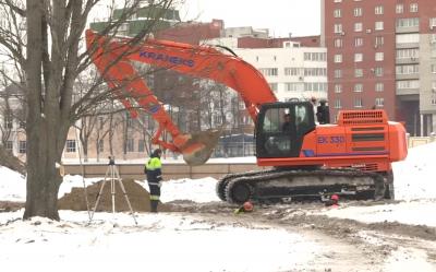 В районе стадиона «Спартак» в Рязани опилили деревья и уложили коммуникации
