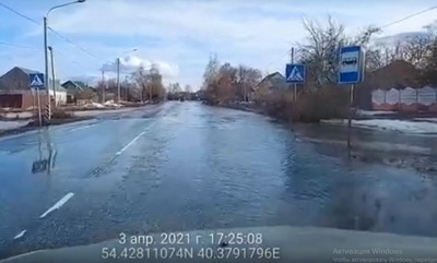 В Спасском районе затопило дорогу в селе Гавриловское
