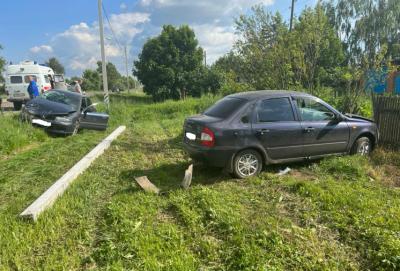 В Ряжском районе пострадала водитель Lada Kalina, столкнувшаяся с Mitsubishi Carisma