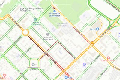 Перекрытие Окского проезда в Рязани стало причиной пробок