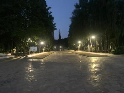 В парке Советско-польского братства по оружию в Рязани протестировали освещение