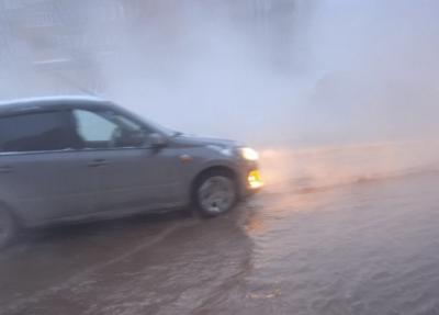 Появились фото затопленного Народного бульвара в Московском районе