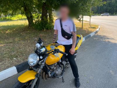 В Рязани полиция задержала водителя мотоцикла без прав