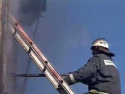 Из пожара в многоэтажке Рязани по автолестнице эвакуировали женщину с ребёнком