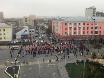 Центр Рязани увяз в пробках из-за демонстрантов