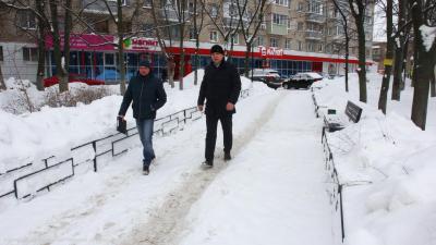 Борис Ясинский велел усилить расчистку пешеходных дорожек