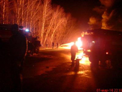 На рязанском участке М5 «Урал» в результате ДТП загорелся бензовоз