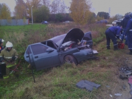 В столкновении Mitsubishi и ВАЗ-2112 под Рязанью пострадали несколько человек