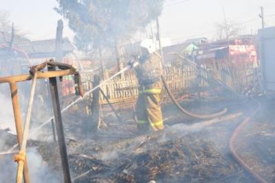 В Сасовском районе сгорел деревянный дом