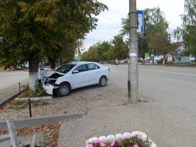 Chevrolet врезался в дерево в Новомичуринске