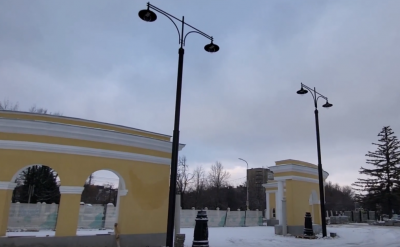 В рязанском Торговом городке установили фонари