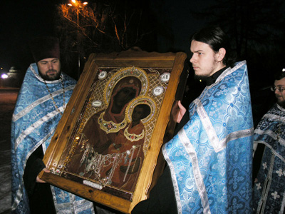 В Рязань привезена икона Тихвинской Божией Матери Раненбургской Петропавловской пустыни