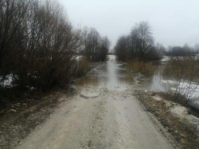 В Сапожковском районе затопило два низководных моста