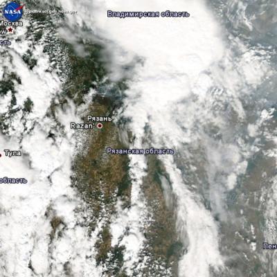 Спутники NASA фиксируют значительное увеличение площади горения в Окском биосферном заповеднике