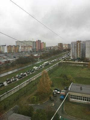 В Рязани утром 31 октября образовались огромные пробки