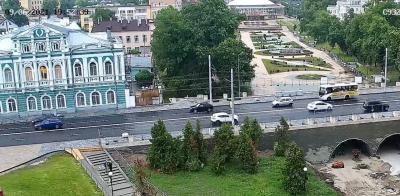 Рязанцам показали таймлапс работы ливнёвки на мосту на улице Ленина