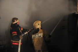 В Касимове сгорел кирпичный гараж