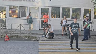 На пешеходном переходе в Рязани под рейсовый автобус попал велосипедист