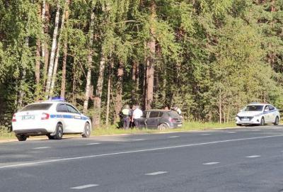 На въезде в Касимов автомобиль протаранил дерево