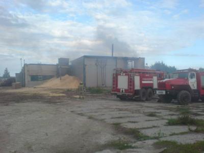 В Сасово случился пожар на пилораме