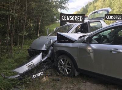 Близ Касимова жёстко столкнулись Lada Vesta и Peugeot