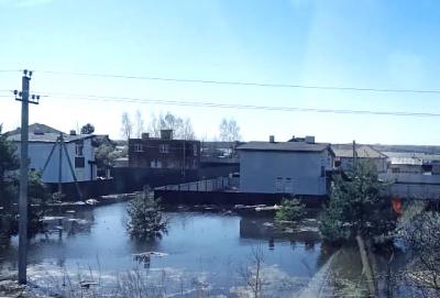 В селе Алеканово под Рязанью подтопило некоторые дома