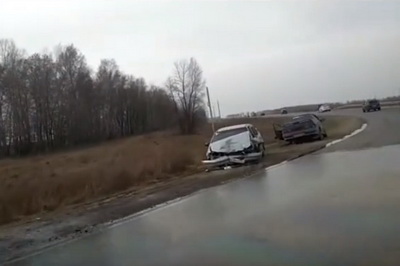 В Рязанском районе столкнулись четыре автомобиля