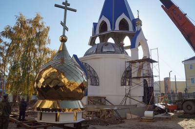 Храм на территории рязанского училища ВДВ обрёл купол