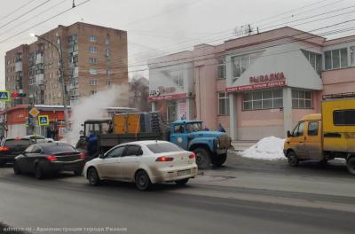 Из-за порыва трубопровода часть домов в центре Рязани лишилась тепла