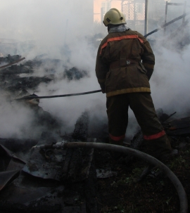 В Кораблинском районе сгорел кирпичный дом