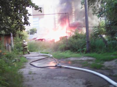 В Рязани рядом с Центральным рынком произошёл пожар