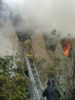 В Шацке сгорело неэксплуатируемое двухэтажное здание
