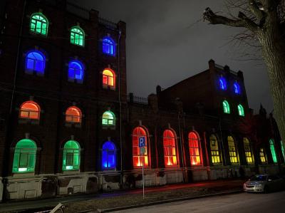 В Рязани подсветили бывший хлебозавод №1