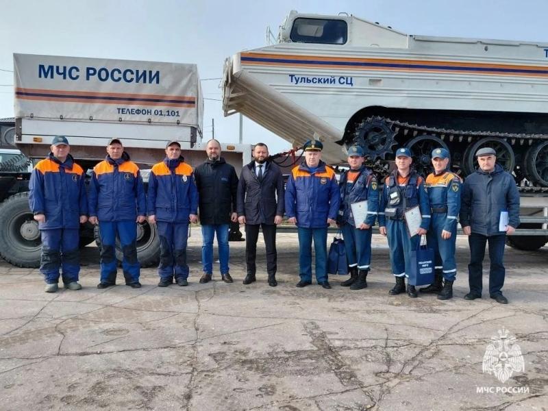 Плавающий транспортёр из Тулы завершил работу в Рязанском округе