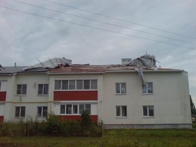 Посёлок Сапожок в Рязанской области пострадал от ветра