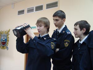 В отдельном батальоне ДПС рязанской ГИБДД побывали кадеты