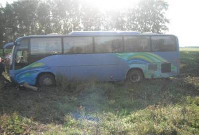 Тульская полиция выяснила, почему автобус с рязанскими школьниками съехал в кювет 