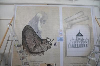 Здание в Касимове украсит портрет архитектора Ивана Гагина из смальты