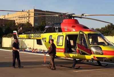 Молодую рязанку с травмой позвоночника вертолётом доставили в Москву
