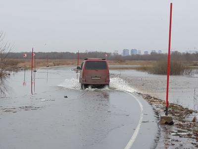 Объездную дорогу под Рязанью залила вода