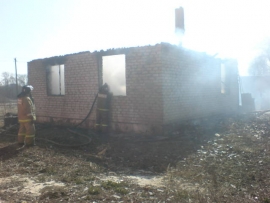 На пожаре в Михайловском районе сгинул жилой дом