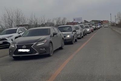 На выезде из Рязани в сторону Спасска образовалась большая пробка