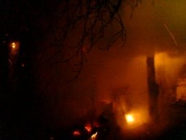Огонь уничтожил баню в Сасовском районе